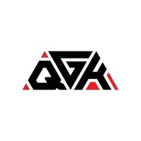 qgk driehoek brief logo ontwerp met driehoekige vorm. qgk driehoek logo ontwerp monogram. qgk driehoek vector logo sjabloon met rode kleur. qgk driehoekig logo eenvoudig, elegant en luxueus logo. qgk