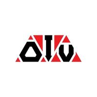 oiv driehoek brief logo ontwerp met driehoekige vorm. oiv driehoek logo ontwerp monogram. oiv driehoek vector logo sjabloon met rode kleur. oiv driehoekig logo eenvoudig, elegant en luxueus logo. oiv