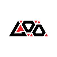 loo driehoek brief logo ontwerp met driehoekige vorm. loo driehoek logo ontwerp monogram. loo driehoek vector logo sjabloon met rode kleur. loo driehoekig logo eenvoudig, elegant en luxueus logo. wc