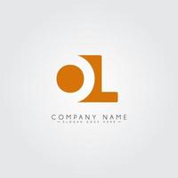 beginletter ol logo - eenvoudig bedrijfslogo voor alfabet o en l vector