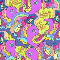 kleurrijke hand getrokken abstracte krabbelachtergrond vector