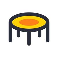 trampolinepictogram met vlakke stijl vector