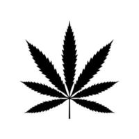 marihuana blad silhouet vector