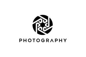 zwart minimalistisch fotografie-logo vector