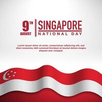 achtergrondontwerp van singapore nationale dag. vector