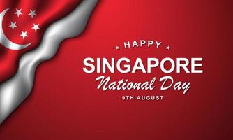 achtergrondontwerp van singapore nationale dag. vector