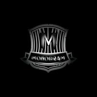 m monogram logo ontwerp vectorillustratie vector