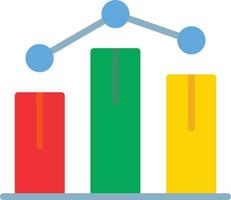 staafdiagram plat pictogram vector