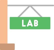 laboratorium platte pictogram vector