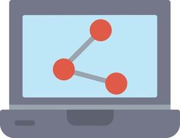 platte pictogram delen vector