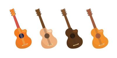 platte gitaar pictogram png vector in geïsoleerde cartoon