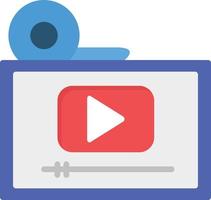 platte pictogram videospeler vector