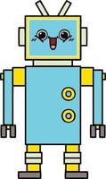 leuke tekenfilmrobot vector