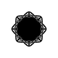 Indiase mandala-logo. zwart-wit embleem. weven ontwerpelementen. yoga logo's vector. vector