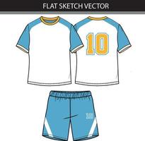t-shirt en atletische shorts instellen vectorbestand. vector