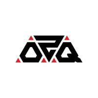 ozq driehoek brief logo ontwerp met driehoekige vorm. ozq driehoek logo ontwerp monogram. ozq driehoek vector logo sjabloon met rode kleur. ozq driehoekig logo eenvoudig, elegant en luxueus logo. ozq