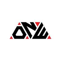 onw driehoek brief logo ontwerp met driehoekige vorm. onw driehoek logo ontwerp monogram. onw driehoek vector logo sjabloon met rode kleur. onw driehoekig logo eenvoudig, elegant en luxueus logo. onw
