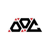 ooc driehoek brief logo ontwerp met driehoekige vorm. ooc driehoek logo ontwerp monogram. ooc driehoek vector logo sjabloon met rode kleur. ooc driehoekig logo eenvoudig, elegant en luxueus logo. oeps