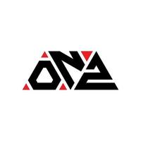 onz driehoek brief logo ontwerp met driehoekige vorm. onz driehoek logo ontwerp monogram. onz driehoek vector logo sjabloon met rode kleur. onz driehoekig logo eenvoudig, elegant en luxueus logo. onz
