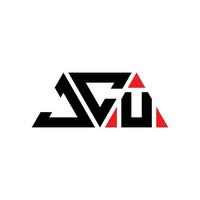 jcu driehoek brief logo ontwerp met driehoekige vorm. jcu driehoek logo ontwerp monogram. jcu driehoek vector logo sjabloon met rode kleur. jcu driehoekig logo eenvoudig, elegant en luxueus logo. jcu