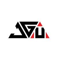 jgu driehoek brief logo ontwerp met driehoekige vorm. jgu driehoek logo ontwerp monogram. jgu driehoek vector logo sjabloon met rode kleur. jgu driehoekig logo eenvoudig, elegant en luxueus logo. jgu
