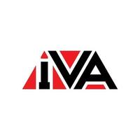 iva driehoek brief logo ontwerp met driehoekige vorm. iva driehoek logo ontwerp monogram. iva driehoek vector logo sjabloon met rode kleur. iva driehoekig logo eenvoudig, elegant en luxueus logo. iva