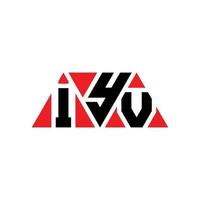 iyv driehoek brief logo ontwerp met driehoekige vorm. iyv driehoek logo ontwerp monogram. iyv driehoek vector logo sjabloon met rode kleur. iyv driehoekig logo eenvoudig, elegant en luxueus logo. iyv