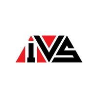 ivs driehoek brief logo ontwerp met driehoekige vorm. ivs driehoek logo ontwerp monogram. ivs driehoek vector logo sjabloon met rode kleur. ivs driehoekig logo eenvoudig, elegant en luxueus logo. ivs