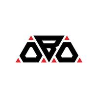 obo driehoek brief logo ontwerp met driehoekige vorm. obo driehoek logo ontwerp monogram. obo driehoek vector logo sjabloon met rode kleur. obo driehoekig logo eenvoudig, elegant en luxueus logo. hobo