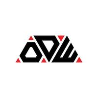 odw driehoek brief logo ontwerp met driehoekige vorm. odw driehoek logo ontwerp monogram. odw driehoek vector logo sjabloon met rode kleur. odw driehoekig logo eenvoudig, elegant en luxueus logo. odw
