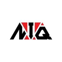 niq driehoek brief logo ontwerp met driehoekige vorm. niq driehoek logo ontwerp monogram. niq driehoek vector logo sjabloon met rode kleur. niq driehoekig logo eenvoudig, elegant en luxueus logo. niq