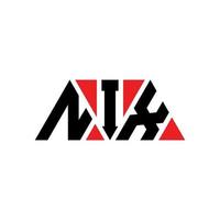 nix driehoek brief logo ontwerp met driehoekige vorm. nix driehoek logo ontwerp monogram. nix driehoek vector logo sjabloon met rode kleur. nix driehoekig logo eenvoudig, elegant en luxueus logo. nix
