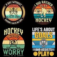 hockey vector t-shirtontwerp, eet slaaphockeyherhaling, bundelontwerp, vectorelement, illustratie