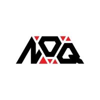 noq driehoek brief logo ontwerp met driehoekige vorm. noq driehoek logo ontwerp monogram. noq driehoek vector logo sjabloon met rode kleur. noq driehoekig logo eenvoudig, elegant en luxueus logo. nee