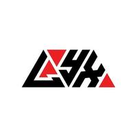 lyx driehoek brief logo ontwerp met driehoekige vorm. lyx driehoek logo ontwerp monogram. lyx driehoek vector logo sjabloon met rode kleur. lyx driehoekig logo eenvoudig, elegant en luxueus logo. lyx