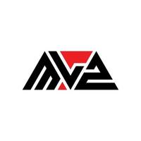 mlz driehoek letter logo ontwerp met driehoekige vorm. mlz driehoek logo ontwerp monogram. mlz driehoek vector logo sjabloon met rode kleur. mlz driehoekig logo eenvoudig, elegant en luxueus logo. mlz