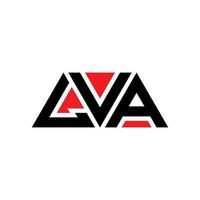 lva driehoek brief logo ontwerp met driehoekige vorm. lva driehoek logo ontwerp monogram. lva driehoek vector logo sjabloon met rode kleur. lva driehoekig logo eenvoudig, elegant en luxueus logo. lva