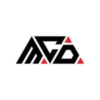 mcd driehoek brief logo ontwerp met driehoekige vorm. mcd driehoek logo ontwerp monogram. mcd driehoek vector logo sjabloon met rode kleur. mcd driehoekig logo eenvoudig, elegant en luxueus logo. mcd
