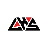 lxs driehoek letter logo ontwerp met driehoekige vorm. lxs driehoek logo ontwerp monogram. lxs driehoek vector logo sjabloon met rode kleur. lxs driehoekig logo eenvoudig, elegant en luxueus logo. lxs