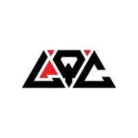 lqc driehoek letter logo ontwerp met driehoekige vorm. lqc driehoek logo ontwerp monogram. lqc driehoek vector logo sjabloon met rode kleur. lqc driehoekig logo eenvoudig, elegant en luxueus logo. lqc