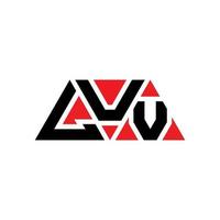 luv driehoek brief logo ontwerp met driehoekige vorm. luv driehoek logo ontwerp monogram. luv driehoek vector logo sjabloon met rode kleur. luv driehoekig logo eenvoudig, elegant en luxueus logo. leuk