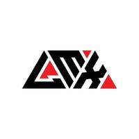 lmx driehoek brief logo ontwerp met driehoekige vorm. lmx driehoek logo ontwerp monogram. lmx driehoek vector logo sjabloon met rode kleur. lmx driehoekig logo eenvoudig, elegant en luxueus logo. lmx