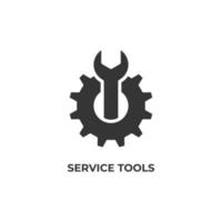 vector teken van service tools symbool is geïsoleerd op een witte achtergrond. pictogram kleur bewerkbaar.