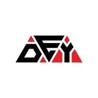 dey driehoek brief logo ontwerp met driehoekige vorm. dey driehoek logo ontwerp monogram. dey driehoek vector logo sjabloon met rode kleur. dey driehoekig logo eenvoudig, elegant en luxueus logo. dey