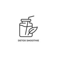 vector teken van detox smoothie symbool is geïsoleerd op een witte achtergrond. pictogram kleur bewerkbaar.
