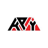 kpy driehoek brief logo ontwerp met driehoekige vorm. kpy driehoek logo ontwerp monogram. kpy driehoek vector logo sjabloon met rode kleur. kpy driehoekig logo eenvoudig, elegant en luxueus logo. kpy