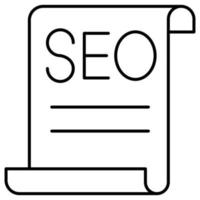 seo-rapport dat gemakkelijk kan worden gewijzigd of bewerkt vector