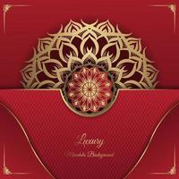 gouden mandala vintage ornament achtergrond luxe vector