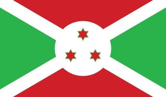 vectorillustratie van de vlag van Burundi. vector
