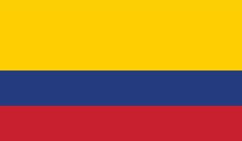 vectorillustratie van de vlag van Colombia. vector